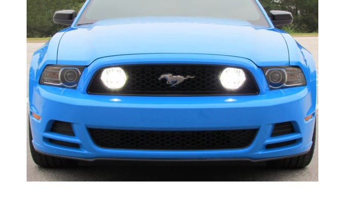 COPPIA FENDINEBBIA LED PER GRIGLIA ANT FORD MUSTANG 2013/2014